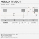 Puxador Metálico Cromado Mate 0071E