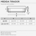 Puxador Metálico Cromado Mate 4057E