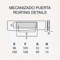 Puxador Metálico Cromado Mate 4057E