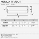 Puxador Metálico Cromado Mate 4036E