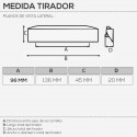 Puxador Metálico Cromado Mate 4086E