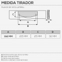 Puxador Metálico Cromado Mate 7200