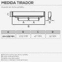 Puxador Metálico Cromado Mate 4089E