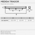 Puxador Metálico Cromado Mate 4090E