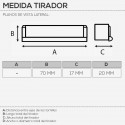 Puxador Metálico Cromado Mate 4025E