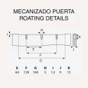 Puxador Metálico Cromado Mate 4081E 160 mm