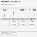 Maçaneta Metálica Cromado Mate 2028E