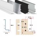 Perfil Sistema Gola Horizontal Superior Antracite 8006