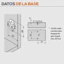 Base Dobradiça Blum com Excêntrica e Encaixe 3 mm Aparafusada