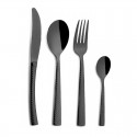 Set Cubertería Hidraulic Black Inox - 24 Piezas