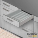 Gaveta Cozinha Porta-Talheres PVC Cinza Europa