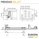 Gaveta Cozinha Porta-Talheres PVC Cinza Europa