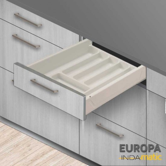 Gaveta Cozinha Porta-Talheres PVC Branco Europa