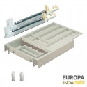 Gaveta Cozinha Porta-Talheres Duplo PVC Branco Europa