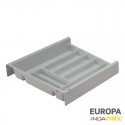 Porta-Talheres PVC Cinza para Gaveta de Cozinha Europa