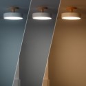 Lâmpada do teto LED 12 Madera madeira e metal CCT Selecionável Onshisty