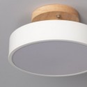 Lâmpada do teto LED 12 Madera madeira e metal CCT Selecionável Onshisty