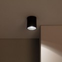 LED sconce 15 Circular alumínio Circular preto ne on Onuba 2700K