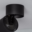 LED sconce 15 Circular alumínio Circular preto ne on Onuba 2700K