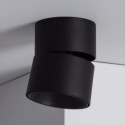 LED sconce 15 Circular alumínio Circular preto ne on Onuba 2700K