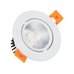 Foco Downlight LED 7 Co COB Circular branco Blanco70 mm Branco Quente