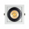 Spotlight Downlight LED 18 Co COB quadrado 125x125 mm Branco Quente