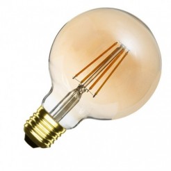E27 Levou Filamento da lâmpada 6 Regulable 600 lm pode ser escurecido G95 Ouro 2700 K