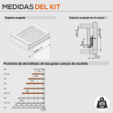 Corrediças 25 kg Blum Standard M para Gaveta