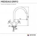 Torneira Pia Misturador Bimando Vertical MC104