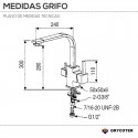 Torneira para Pia de Cozinha Osmose 3 Vias GF314