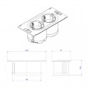 Régua de tomadas de 2 Tomadas Escondidos Due