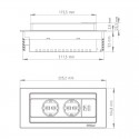 Porta para Encaixe em Bancada com 2 entradas de Rede + entrada USB