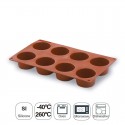 Molde Cilindro 8 Cavidades Silicone Pastryflex