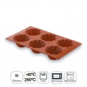 Molde Briochette 6 Cavidades 103 mm Silicone Pastryflex