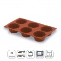 Molde Briochette 6 Cavidades 79 mm Silicone Pastryflex