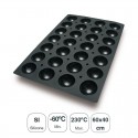 Molde Semiesferas 28 Cavidades Silicone Black