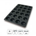 Molde Muffins 24 Cavidades Silicone Black