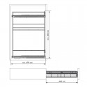 Módulo Extraível Rack Frontal 3 Alturas