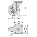 Roda Transparente Slip (4 pçs)