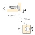 Dobradiça 100º com Freio e Excêntrica Emuca X91 (2 pçs)