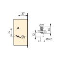 Dobradiça Braço Angular 45º com Freio e Excêntrica Emuca X91 Euro (10 pçs)