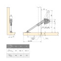 Dobradiças para Portas de Elevação Força 20 - 70 kg x cm Emuca NSDX