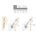 Dobradiças para Portas de Baú Força 20 - 70 kg x cm Emuca NSDX