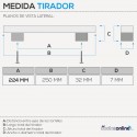 Atirador 4768 Zamak 250 mm Metalizada