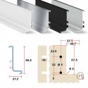 Perfil Gola Superior Horizontal Alumínio Cozinha